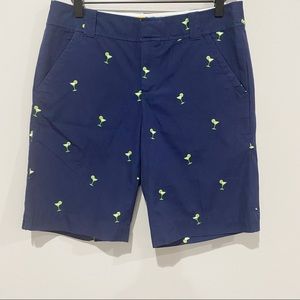 LILLY PULITZER Navy Margarita Lime Chino Shorts